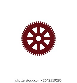 Logotipo estilizado del engranaje y diseño del símbolo
