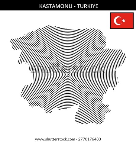 Stylized geographic representation of Kastamonu in Turkey