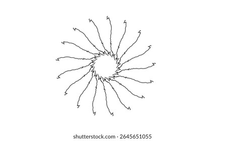 Stylized Geometric Mandala Pattern with Circles