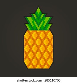 Stylized geometric pineapple.