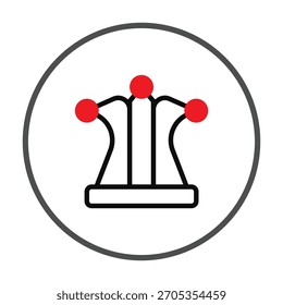 Representação geométrica estilizada enfatizando equilíbrio e harmonia dentro de um design moderno simples. O trabalho artístico usa elementos simétricos e linhas limpas para transmitir a ideia de equilíbrio. Visual