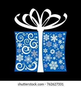 Stylized gift box - vector illustration