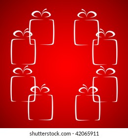 stylized gift vector