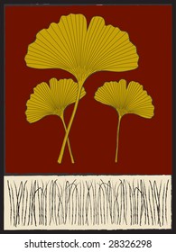 Stylized Ginkgo Leaves