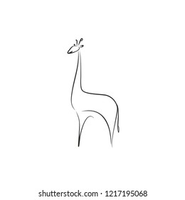 Stylized giraffe drawing