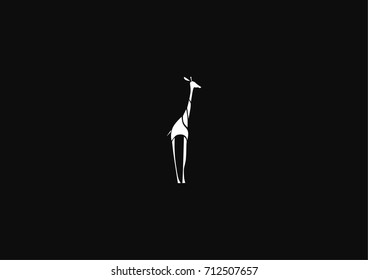 Stylized giraffe icon logo