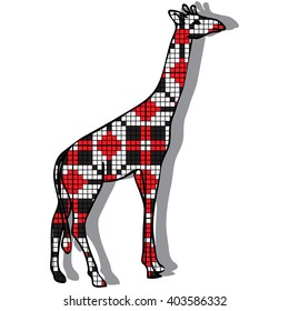 stylized giraffe with ornament