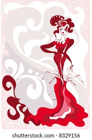 The stylized girl