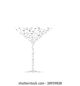 The stylized glass for martini (vector)