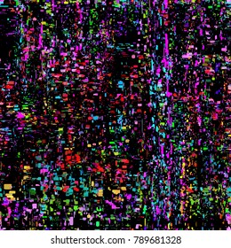 Stylized glitch colorful abstract vector background. Digital image data distortion, signal error, television fail,digital decay. Trendy design wallpaper,poster,brochure cover, website