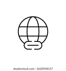 Stylized Globe Icon with Simplified Stand for Minimalist Designs