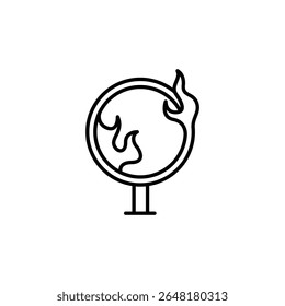 Stylized Globe Symbol Representing Global Warming And Environmental Issues