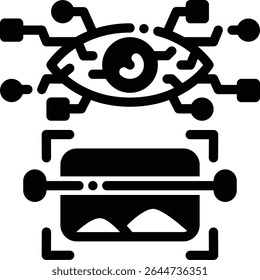 Stylized glyph of an image processing tool. Suitable for AI photo editors, visual enhancement software, or detection systems.