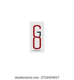 Stylized GO Lettermark with Infinity Symbol in Red Circle Logo	