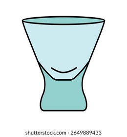 Vaso de copa estilizado para licores o cócteles