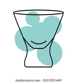 Vidro estilizado para cocktails ou bebidas