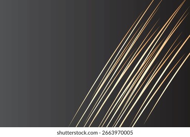 Stylized gold circular lines forming a unique pattern on a dark gradient background, illustrating a modern, artistic, and dynamic abstract concept usable for a variety of design purposes.