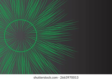 Stylized gold circular lines forming a unique pattern on a dark gradient background, illustrating a modern, artistic, and dynamic abstract concept usable for a variety of design purposes.