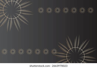 Líneas circulares de oro estilizadas que forman un patrón único sobre un fondo degradado oscuro, ilustrando un concepto abstracto moderno, artístico y dinámico que se puede utilizar para una variedad de propósitos de diseño.