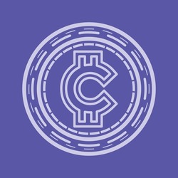 Stylized Gold Crypto Coin Illustration