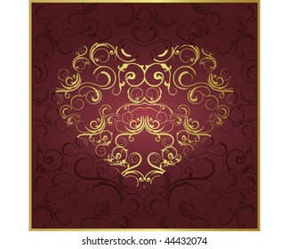 Stylized gold Heart