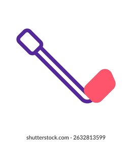 Stylized Golf Club Icon with Contrasting Colors for Sporting Design