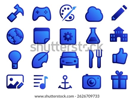 Stylized Gradient Misc Icon Pack