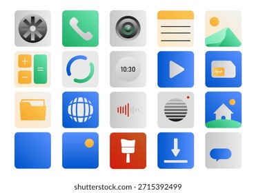 Stylized Gradient App de teléfono Icon Pack