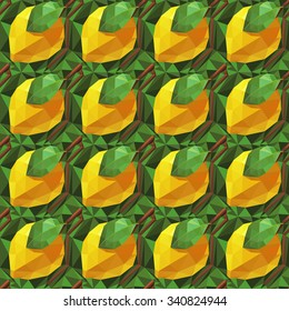 stylized granates combined with lemon