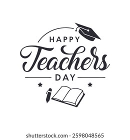 A stylized graphic design celebrating Teacher's Day.