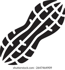 stylized, graphic, peanut, vector, art, black, filled, overlaid, parallel, white, lines, ribbed, texture, nut, food, healthy, natural, organic, minimal, design, icon, symbol, silhouette, clean, simple