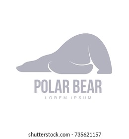 Stylized graphic polar bear logo templates. Collection of creative polar bear logotype templates, growth, development, power concept. Vector illustration isolated on white background.