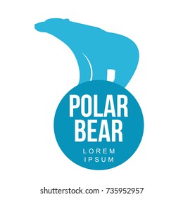 Stylized graphic polar bear logo templates. Collection of creative polar bear logotype templates, growth, development, power concept. Vector illustration isolated on white background.