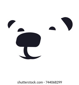 Stylized graphic polar bear logo templates. Collection of creative polar bear logotype templates, growth, development, power concept. Vector illustration isolated on white background.