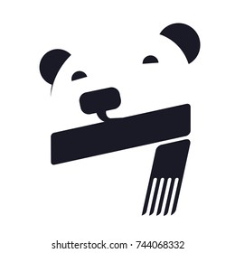Stylized graphic polar bear logo templates. Collection of creative polar bear logotype templates, growth, development, power concept. Vector illustration isolated on white background.