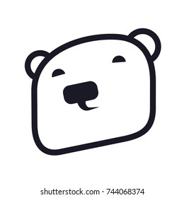 Stylized graphic polar bear logo templates. Collection of creative polar bear logotype templates, growth, development, power concept. Vector illustration isolated on white background.