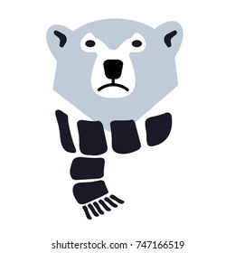 Stylized graphic polar bear logo templates. Collection of creative polar bear logotype templates, growth, development, power concept. Vector illustration isolated on white background.