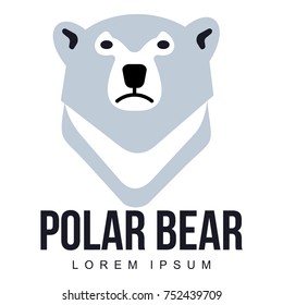 Stylized graphic polar bear logo templates. Collection of creative polar bear logotype templates, growth, development, power concept. Vector illustration isolated on white background.
