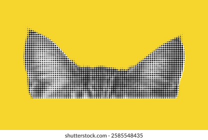 A stylized graphic representation of a Cat Ears in black and white, set against a bright yellow background. The image features a dotted pattern, creating a modern and artistic look.