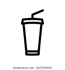 Stylized graphic representation of a takeout beverage container