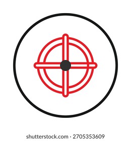 A stylized graphic of a target with a bullseye conveys concepts of focus, precision, and goal orientation. The design's simplicity and clarity make it a versatile visual for diverse applications,