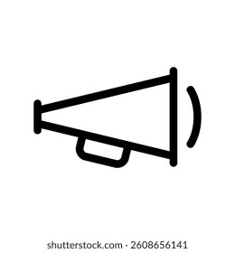 Stylized graphical representation of a megaphone or bullhorn icon design