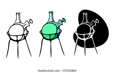 stylized graphics chemical flask
