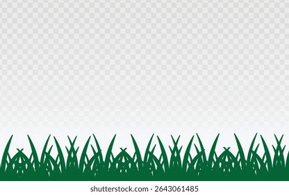 Stylized grass border strip with natural uneven edges, perfect for nature-themed designs, outdoor event graphics, and eco-friendly branding.