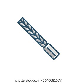 Stylized gray asparagus spear with blue outline on White