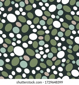 Stylized gray stones vector seamless pattern for decoration, packaging, textile.