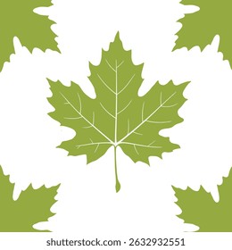Stylized Green Leaf Emblem Design