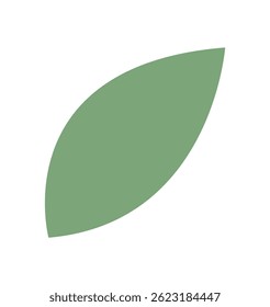 Stylized green leaves create a modern, flat representation. A simple depiction of nature reflects freshness and tranquility. This botanical concept serves versatile purposes, suitable for design and