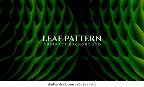 Stylized green leaves on a dark background with subtle lighting create a dramatic, elegant look perfect for high-end, eco-conscious, or mysterious design themes