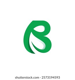 A stylized, green letter "B" logo, featuring flowing, organic shapes.